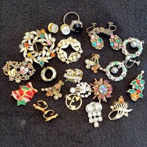Vintage Costume Jewelry Lot for Crafting.